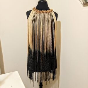 Gold Chain Fringe Dress